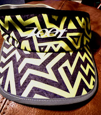 Zoot Running Ironman Triathlon Zig Zag Neon Flex Tech Hat Visor Neon Hi Vis Kona