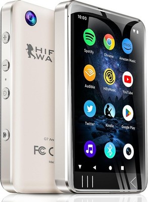 HIFI WALKER G7 Android MP3 Player with Bluetooth WiFi, 4'' 144GB, White 
