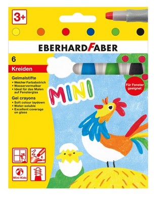 529006  Gelmalstifte Basic mit weicher Mine und Schiebehülse, 6 Gelstifte im ...