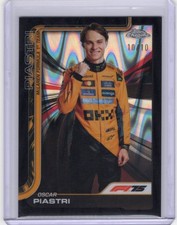 2025 Topps Chrome F1 Oscar Piastri #6 Black RayWave Refractor 10/10