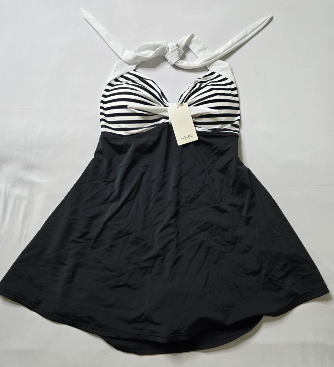 black and white swim dress Women's Popover Swim Dress