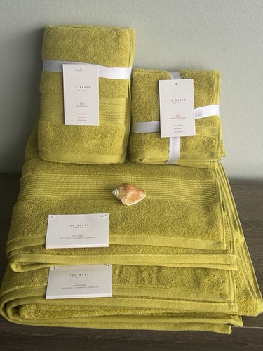 Ted Baker Bath Towel Set of 8 (2Bath, 2Hand, 4Wash) Soft Luxury NEW!