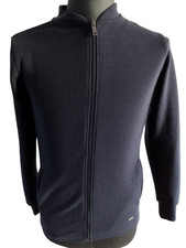 SMOG Slim Fit Jacke Blau Herren Größe S Polyester Freizeit Zip #