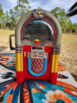 Vintage Thinkway Toy Musical Jukebox Bank Plays Music & The Little Figure Dances