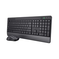 Trust Trezo Wireless Keyboard And Mouse Set, Qwerty UK Layout, Sustainable Desig
