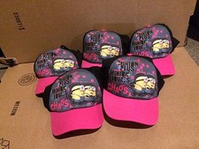 Lot Of 10 Despicable Me Minion Chaos Trucker Hat Girls Black-Pink