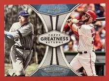 2019 Topps Greatness Returns GR-11 Ty Cobb  Bryce Harper