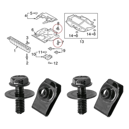 5x Car Engine Under Gearbox Cover Clip Shield Splash Guard Fastener Accessories - Picture 10 of 13