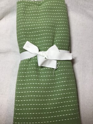 THYME & SAGE KITCHEN TEA TOWELS (3) GREEN DOTS 100% cotton NWT
