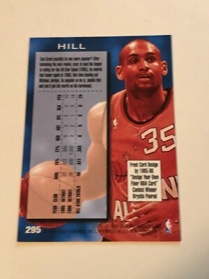 FLEER '96-'97 GRANT HILL DETROIT PISTONS BASKETBALL CARD
