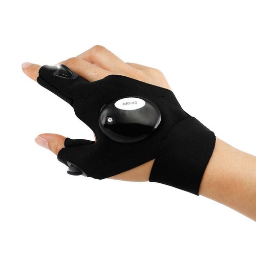 2x Rescue Night LED Light Fishing Finger Glove Outdoor Gear Beam Flashing Gloves - Picture 5 of 12
