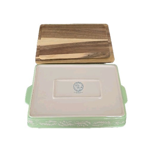 Pioneer Woman ~ PAINTED MEADOW ~ Rectangular Stoneware Baker w/Cutting Board Lid