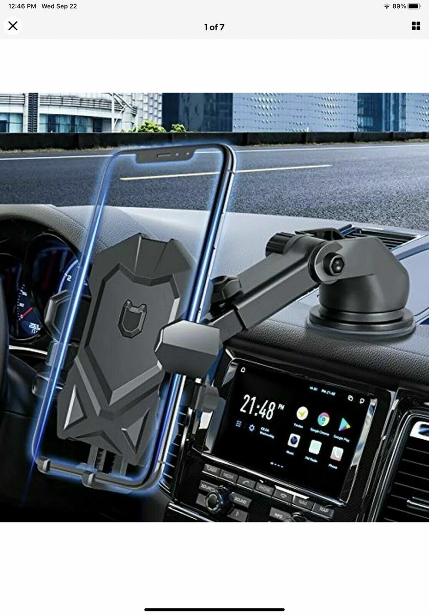 Phone Holder Car By Manord for Dashboard or Windshield Black