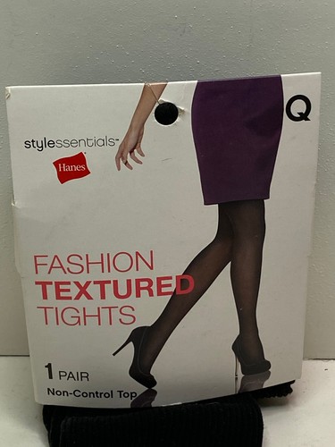 Medias negras Hanes High Fashion texturizadas sin control talla Queen 140-195 lb - Imagen 1 de 2