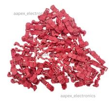 22-18 AWG T-Tap Connector Terminals Splice or Tap In - 50/100/500/1000 Pcs Lot