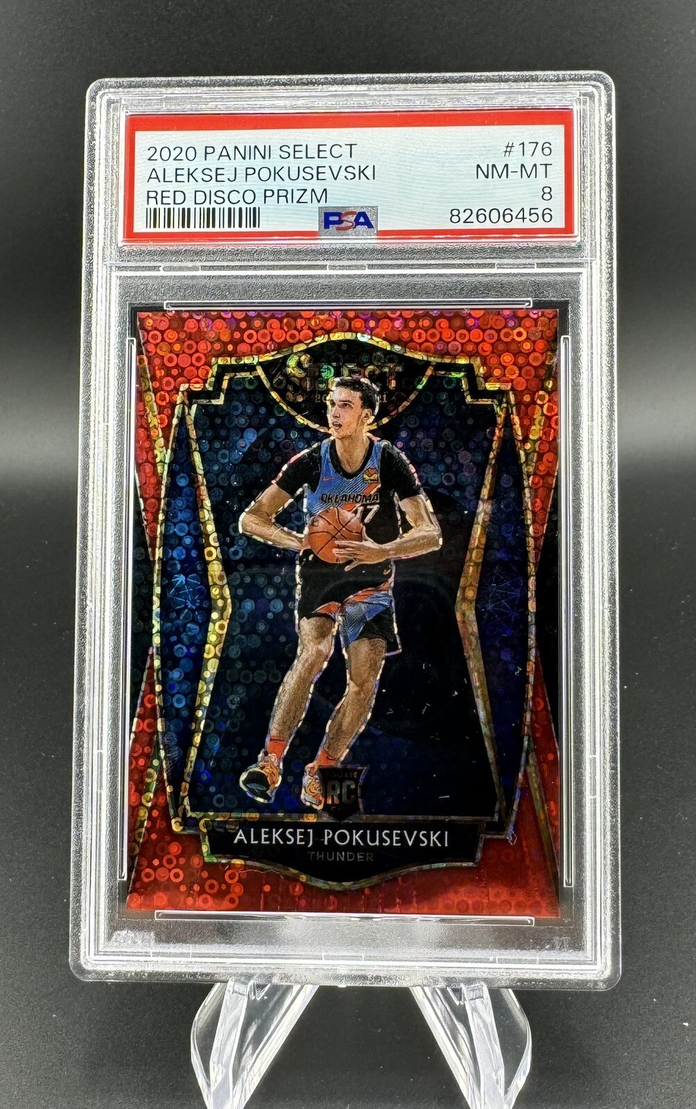 2020-21 Panini Select Courtside Red Disco Prizm /49 Aleksej Pokusevski Rookie RC