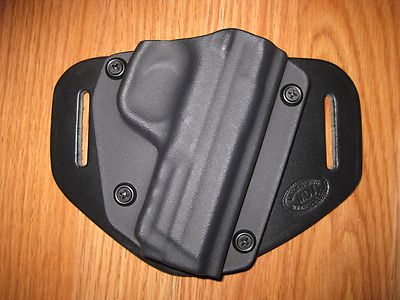 OWB Kydex/Leather Hybrid Holster with adjustable retention for Smith & Wesson 