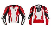 DUCATI Giacca in Pelle Biker Uomini Giacca in Pelle da Moto Giacca in Pelle Moto