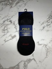 POLO Ralph Lauren Socks Mens 3 Pairs of Dress Liners Non Slip Heel No Show New
