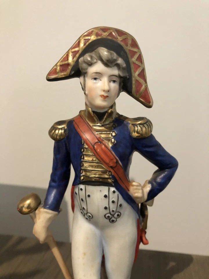 Antiguo ~ Voight Brother's Seatendorf Franz Tambour 1806 Porcelana Soldado 9 T Foto 2 de 4