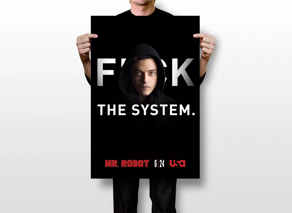 Mr. Robot Season 1 Rami Malek Tv Art Wall Indoor Room Outdoor - POSTER  20x30