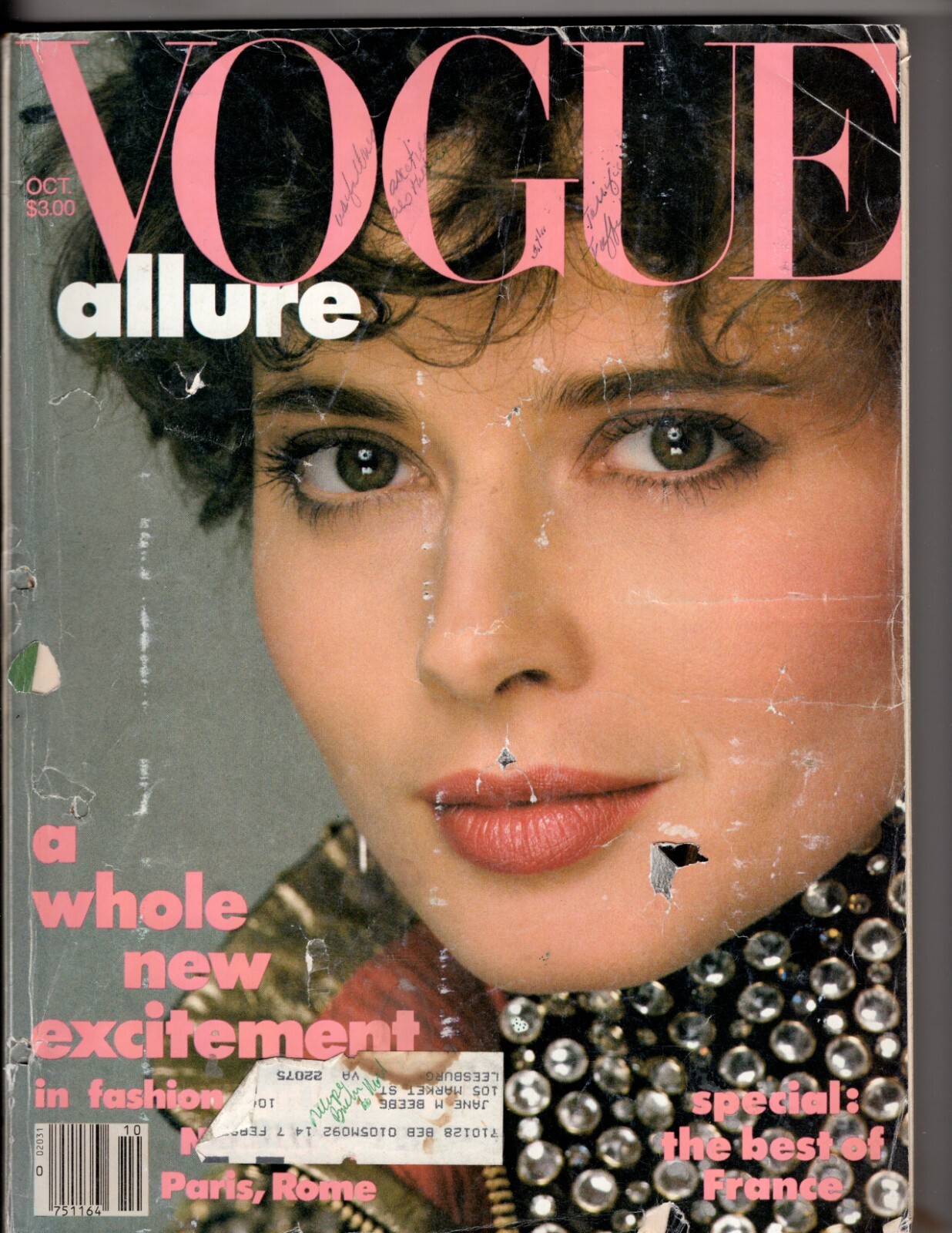 Vogue Magazine  October 1982 Isabella Rossellini Furs Dior Feature FAIR