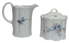 Rosenthal Classic Rose BELVEDERE Creamer & Covered Sugar Bowl , Monbijou, EUC