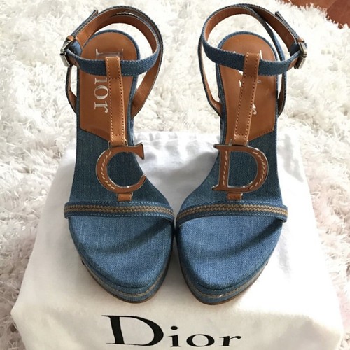 dior denim sandals