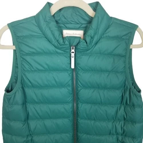 Chaleco acolchado Hanna Andersson Juniors talla 14-16 azul verdoso plumón de ganso cremallera completa Foto 2 de 4