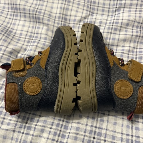 Carter's Boys Freddie Duck Boot Tan/Navy Infant Size 6m NEW - Picture 3 of 6