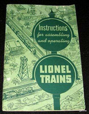 LIONEL TRAINS  1951 ASSEMBLY & OPERATION BOOKLET + SERVICE STATION LIST