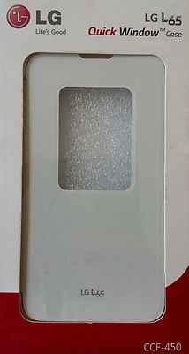 LG Quick Window Book-Cover Hülle CCF-450 für das LG L65 - Farbe weiss 