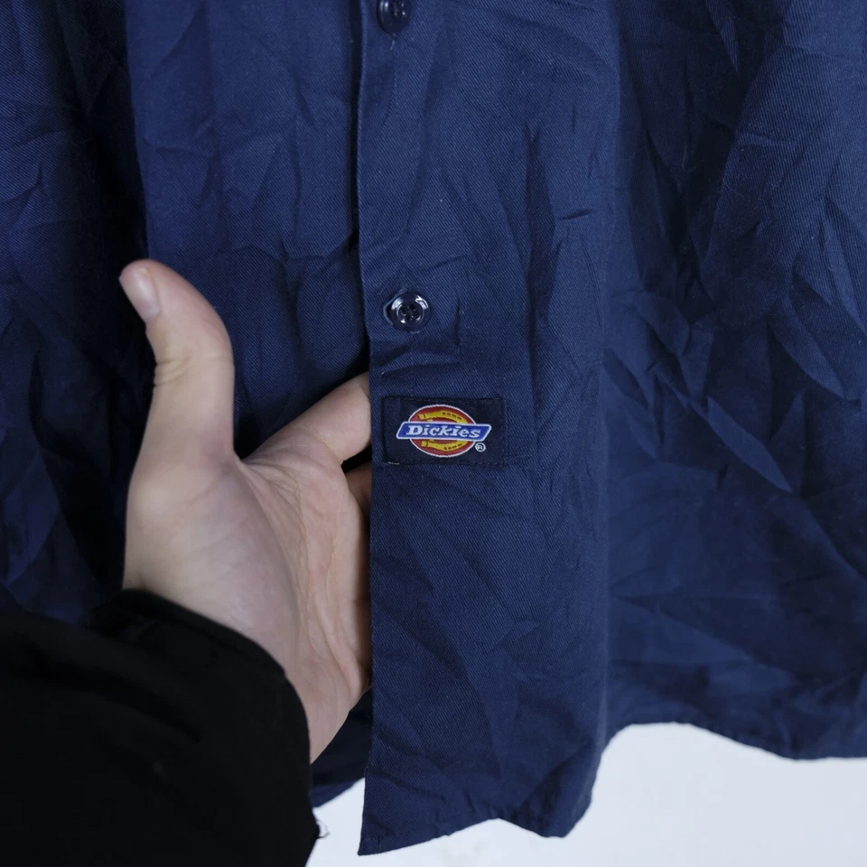 Camicia DICKIES Taglia L Uomo Cotone Man Shirt Casual Comoda Elegante Blu - Imagen 3 de 4