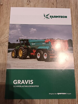 Prospekt Farmtech Gravis Schwerlastmuldenkipper Traktor Schlepper Brochüre M