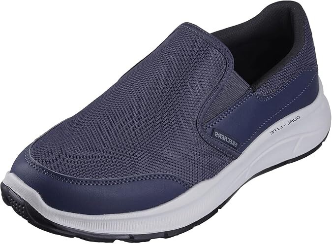 Skechers Shoes Men's Wide Fit Slip On Sport Comfort Navy Memory