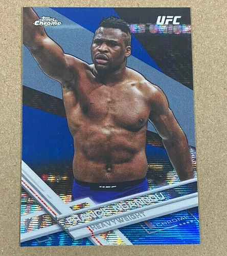 2017 Topps Chrome UFC #78 Francis Ngannou Blue Wave Refractor RC 16/75 $249.99