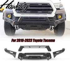 Steel Front Bumper For 2016-2023 Toyota Tacoma w/Turn Signal Light+D-Rings Black