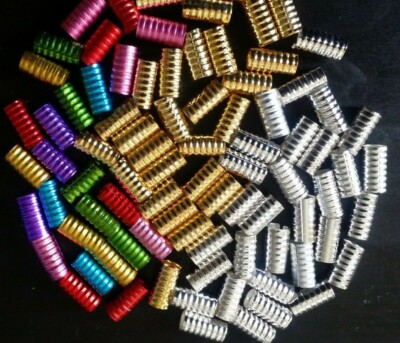 Verstellbare Dreadlock Manschette Perlen Ringe Clips für Zöpfe Zöpfe lange filigrane Röhren