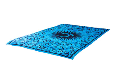 AamiraA Blue Om Mandala Tapestry Bohemian Wall Hanging Throw Dorm Decor