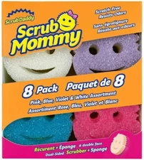 Scrub Mommy Scrub Daddy Dual Sided Soft And Firm Multi Use Sponge Scourer 8 PK