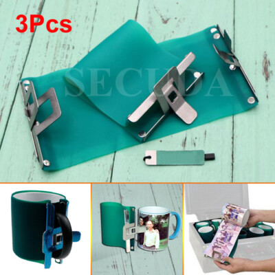 Sublimation Fixture 3 x 11oz Mug Silicone Rubber Clamp Reusable 3D Sublimation Vacuum ...