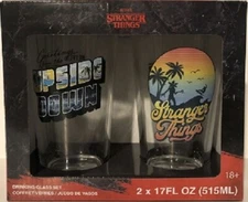 Funko Netflix STRANGER THINGS Set of 2 Drinking Glass Set 17oz NFXCP0016