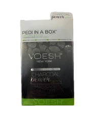 4 Voesh Pedi In A Box 4 In 1 Deluxe Pedicure CHARCOAL DETOX Soak Scrub Masque +