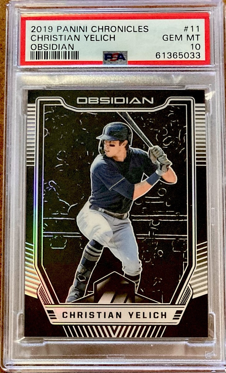 2018 Panini Chronicles Obsidian #11 Christian Yelich PSA 10 GEM