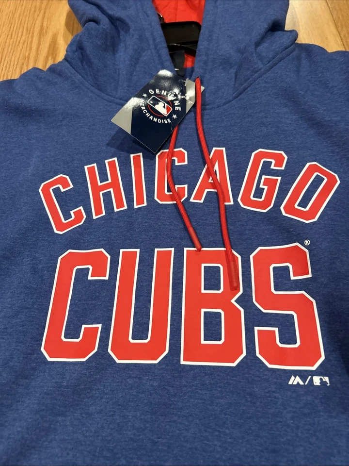 Sudadera con Capucha Majestic MLB Chicago Cubs Talla XXL Para Hombre Mezcla de Algodón Nueva con Etiquetas Azul Béisbol Foto 2 de 4