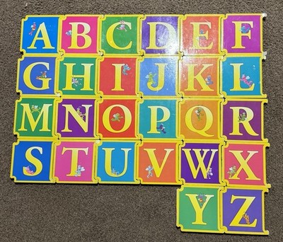 VTG SESAME STREET ABCs board Books ABC puzzle with Matching Vtg