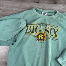 Vintage 90s Lee Size XL Big Six Lima Locomotive Sweater Long Sleeve 1996 Wear 