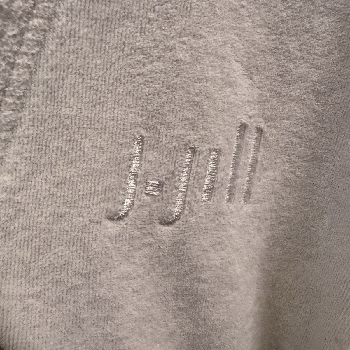 J.jill Boca Terry Bathrobe White Mid Length Womens One Size Fits Most View 4