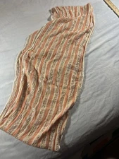 Scarf Multicolor Stripe Silver Metalic Rectangle