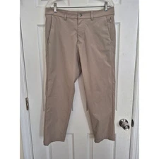 Lululemon ABC Relaxed Fit Pant Warpstreme 32 Beige Khaki Stretch Commuter